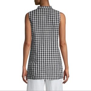 Eileen Fisher Organic Linen Gingham Tunic XXS